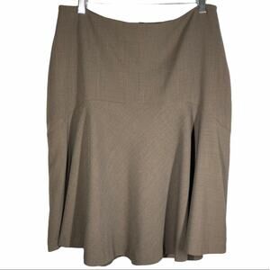 Bleu Blanc Rouge Skirt Wool Blend Fit & Flare Made In France Brown Womens Sz 44